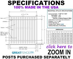 Industrial Aluminum Fence Style 4