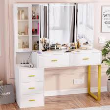 pakasept vanity desk with mirror and
