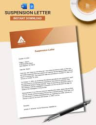 suspension letter to employee in word