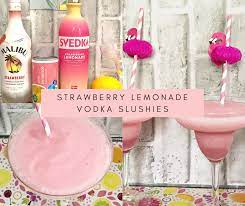 malibu strawberry lemonade vodka slushies