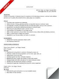 Resume For Bartending Putasgae Info