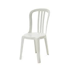 Bistro Chair White Plastic Chic