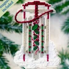 Details About Snow Sled Beaded Christmas Ornament Kit Mill Hill 2009 Winter Holiday