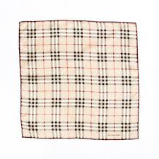 Details About Burberry Checked Silk Scarf