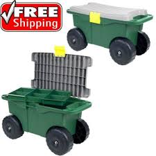Rolling Garden Seat With Wheels Cart