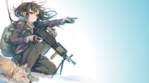 Anime, girls_frontline, gun, girls frontline, girls with guns. Anime Gril With Gun Wallpaper Anime Girls With Guns 1920x1080 Download Hd Wallpaper Wallpapertip