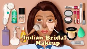 elegant indian bridal makeup animation