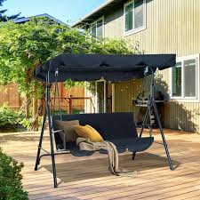 Outsunny Metal 3 Seater Porch Swing