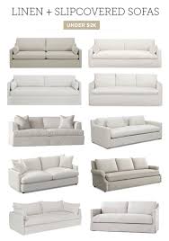 linen slipcovered sofa roundup