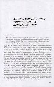 an analysis of autism through media representation 30ec2b453c52b3c41ce7fda51b5e3168c1370263799f41c41dbd76422afbca33