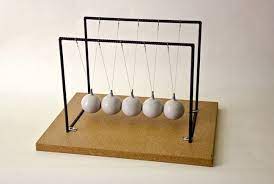 This is a newton's cradle, also called a newton's rocker or a ball clicker. Newton S Cradle Newton S Cradle Diy Science Law Office Decor