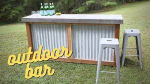 how to build an outdoor bar you