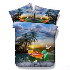 beautiful bright colorful boat and palm