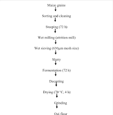 Flow Chart For The Production Of Fermented Maize Flour