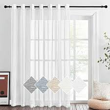 Nicetown White Sheer Curtains For