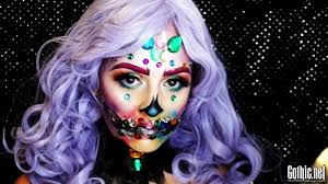 sparkly clown halloween makeup tutorial