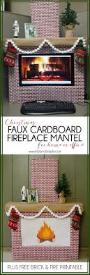 Faux Cardboard Fireplace
