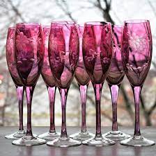 Pink Champagne Glasses 4 Pink Toasting
