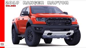 2019 Ford Ranger Raptor Colors