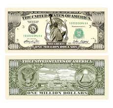 traditional one million dollar bills