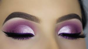 simple pink and purple makeup look
