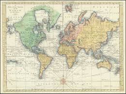 A Mercator Chart Of The World By Thos Bowen Barry
