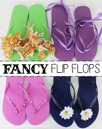 Fancy DIY Flip Flops Glam Them Up