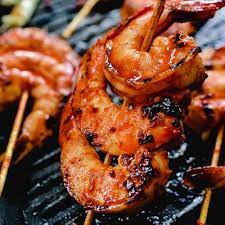 Gochujang Saewu Gui Spicy Grilled Shrimp Skewers Korean Bapsang  gambar png