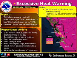 Excessive heat warning issued for parts ...