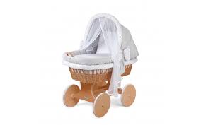 wicker moses basket with mattress and