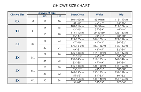 Chicwe Size Chart