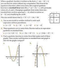 Solved When A Quadratic Function Is
