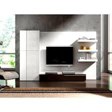 Brown Wood Frame Wall Mounted Led Tv Unit