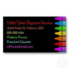 Daycare Business Cards Ideas Barca Fontanacountryinn Com