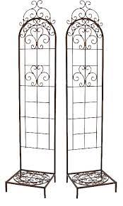 Try them flanking a front door, on a patio, or in the foyer to create a focal point. Panacea Rustica Italia Pot Trellises With Bases Pack Of 2 At Bestnest Com