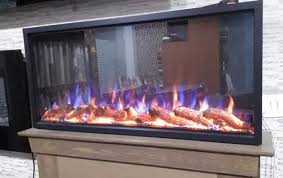 Steel Table Top Electric Fireplace At