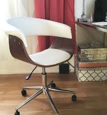 Choose from contactless same day delivery, drive up and more. Modern Rolling Faux Leather Wood Office Chair Swivel Ergonomic Adjustable White Prthoffice Midcenturymodern Wood Office Chair Office Chair Chair