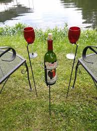 Stainless 2 Outdoor Wine Glass Holders