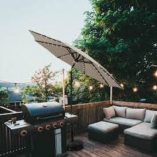 Solar Tilt Patio Umbrella