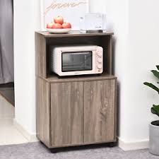 1 out of 5 stars with 3 reviews. Rolling Kitchen Island Grey Microwave Cabinet Storage Trolley Portable Cupboard Ebay
