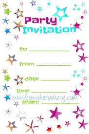 free party invitations printable
