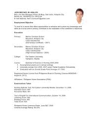 High School Student Resume With No Work Experience Examples Of    