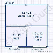 1 Stall Horse Barn Plans One Stall