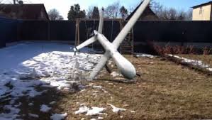 drone crash in a private garden