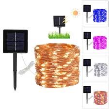 outdoor solar string lights 8 modes 20m
