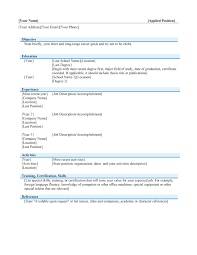 Resume Teaching Resume Format