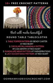 free crochet patterns for round table