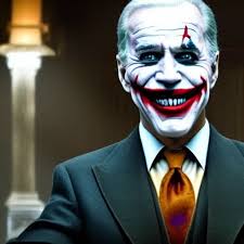 Film still of Joe Biden as the Joker, from The Dark | Stable Diffusion