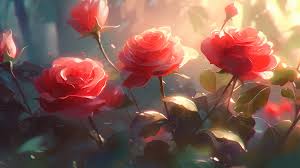 beautiful red roses background rose