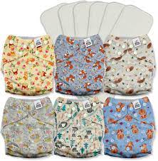 Amazon.com: Mama Koala 3.0 Cloth Diapers for Babies with AWJ Lining,  Reusable Washable One Size Adjustable Pocket Diapers for Newborns and  Toddlers, 6 Pack with 6 5-Layer Bamboo Inserts (A-Animal Feeings) : Baby
